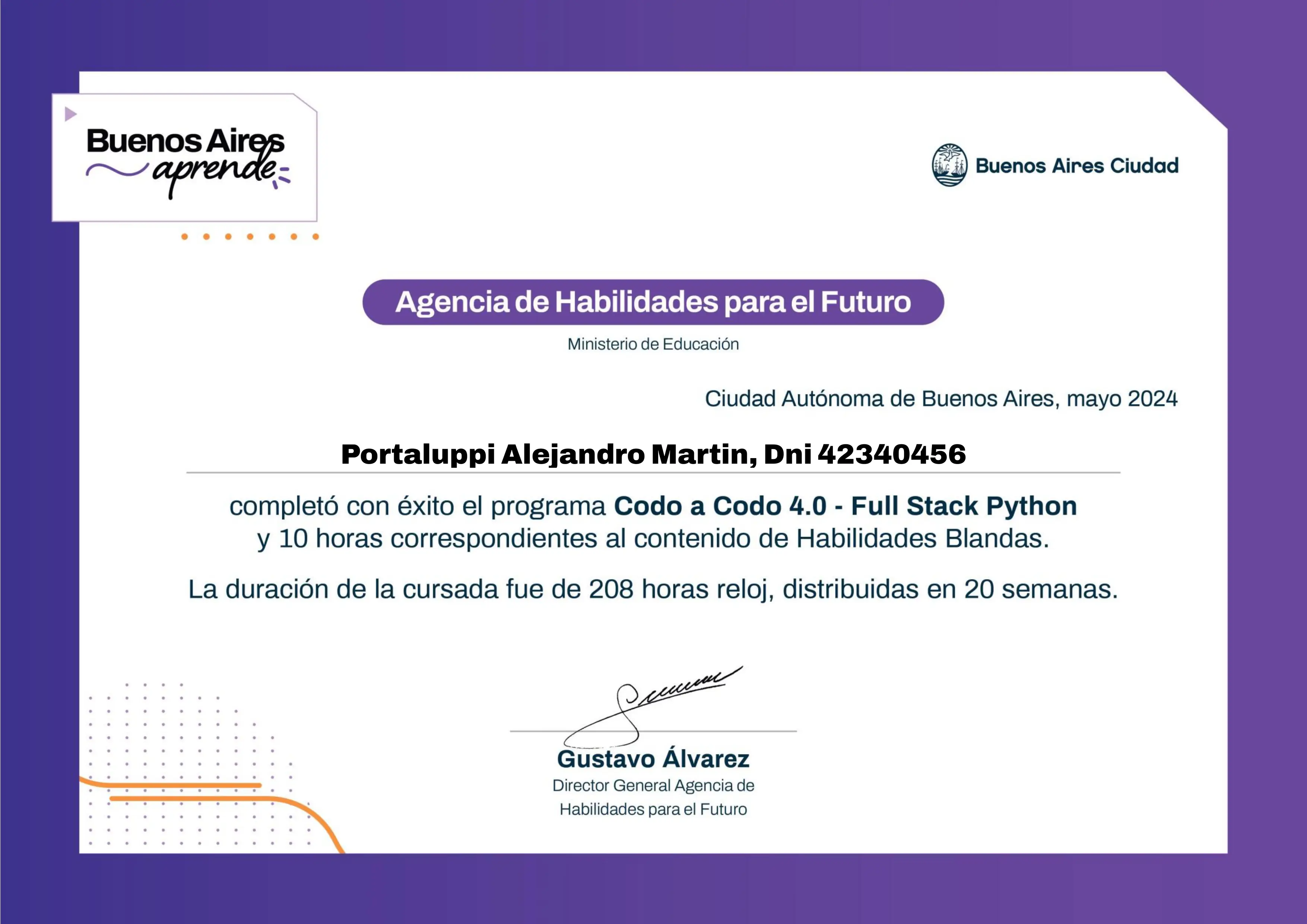 Certificado de Carrera de Desarrollo Full Stack Python